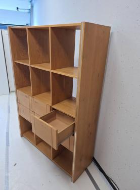 Kast / roomdevider, massief licht eiken