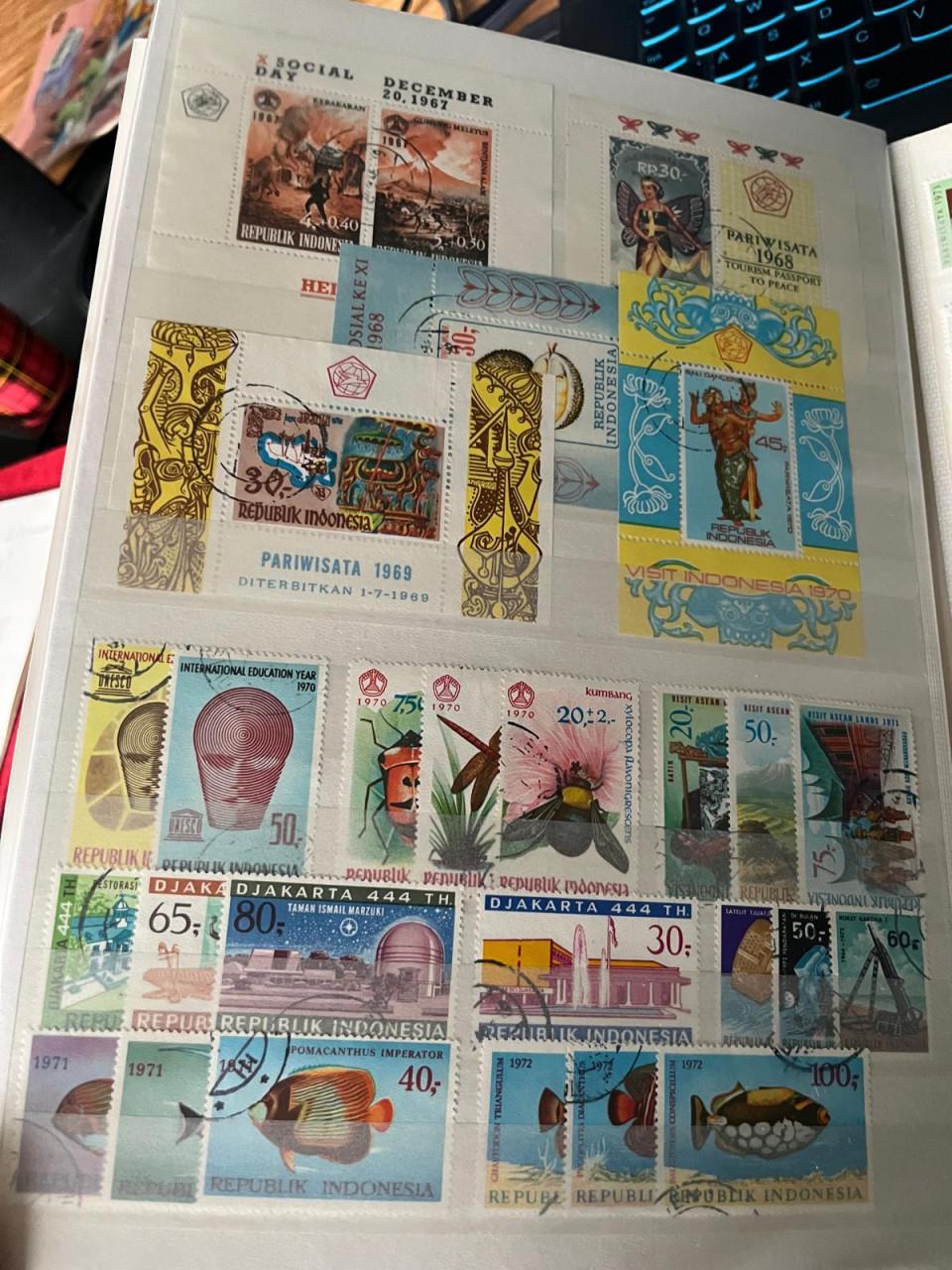 Kleine collectie Indonesië gestempeld, hoge waarde