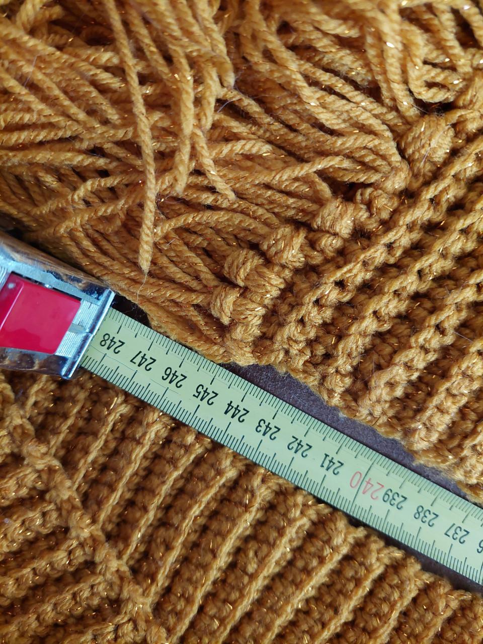 Nieuwe handmade dames sjaal & haarband okergeel