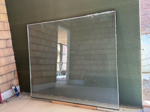 Grote dubbelglas glasplaat
