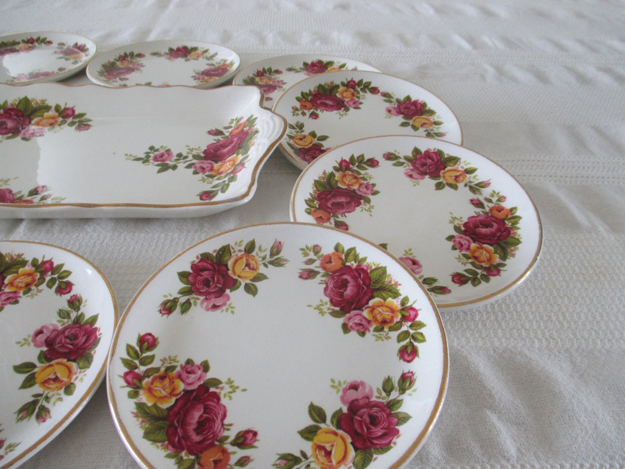 Uniek James Kent  OLD FOLEY  porcelein High Tea Serveer set