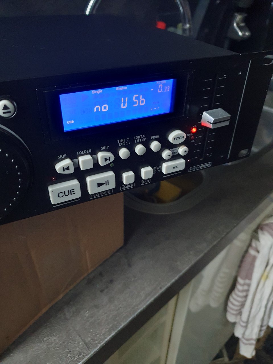 Werkende professionele STAGELINE CD-196USB speler...