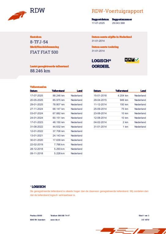 Fiat 500 0.9 twinair lounge nl auto, panorama, leder, lm wielen, all season