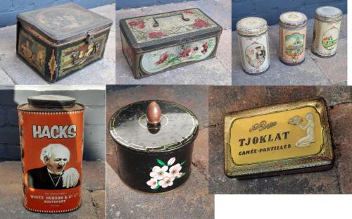 Vintage blikken - collectie - per stuk te koop