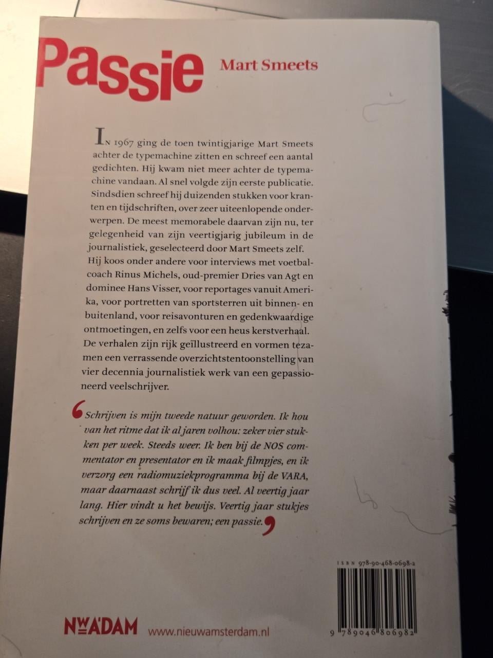 Boek: Passie 2009 1e druk Auteur: Smeets, Mart