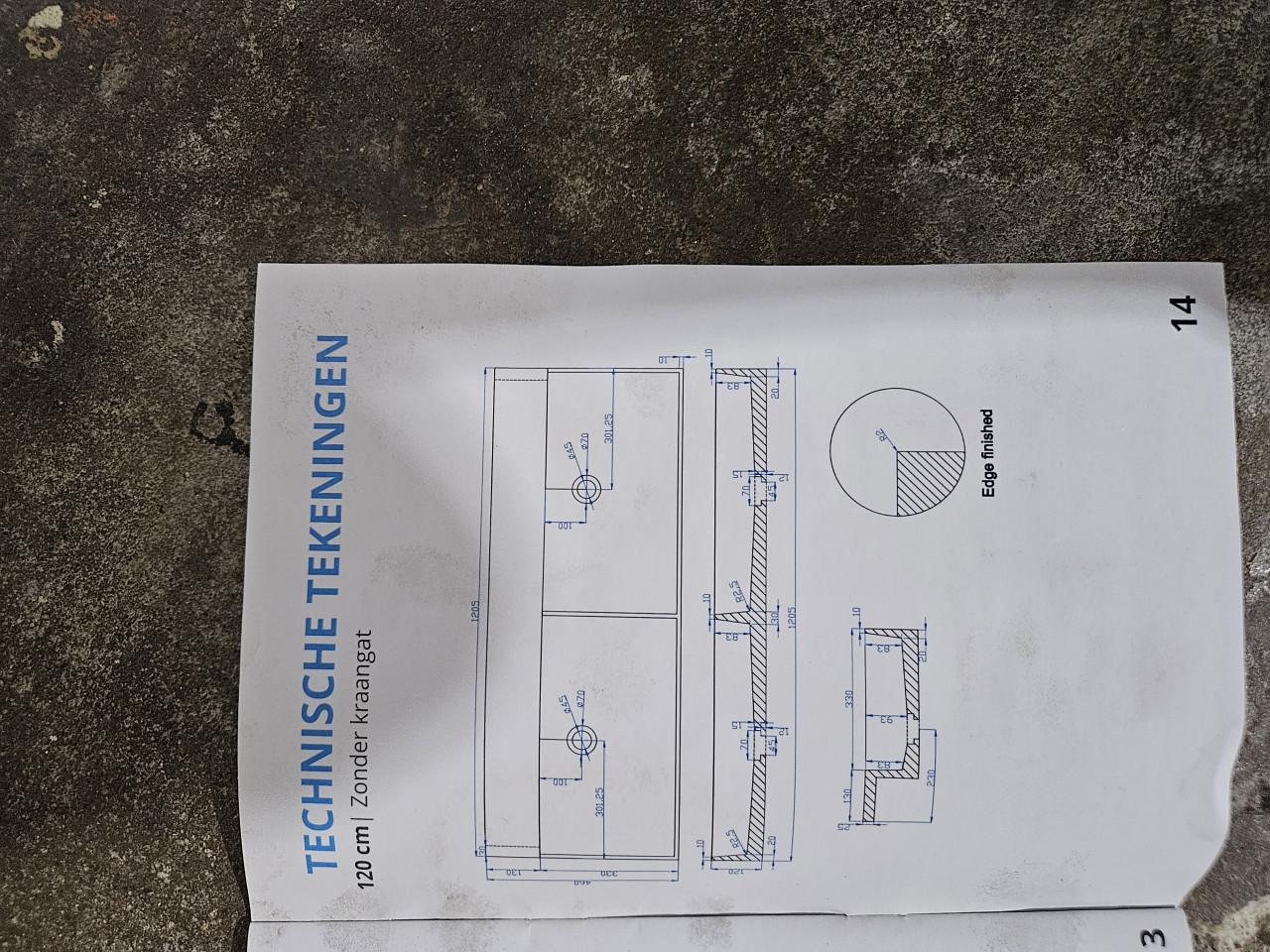 Travertin Marmere wastafel (Nieuw!)