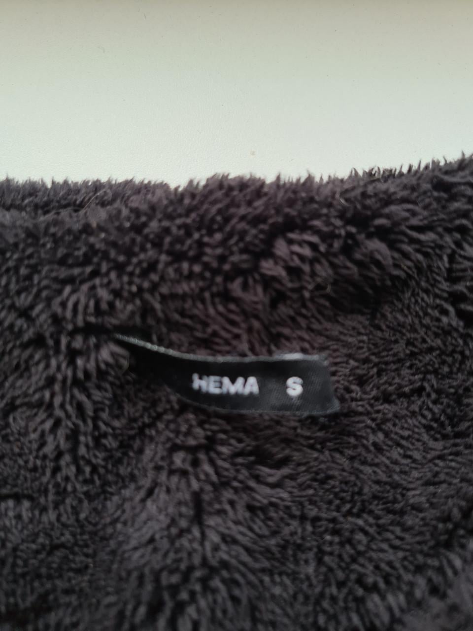 Hema Zwart fake fur Bontjas Jasje Maat S
