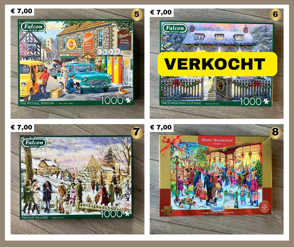 🧩 9 mooie legpuzzels te koop, waarvan 2 kerstpuzzels. 🧩