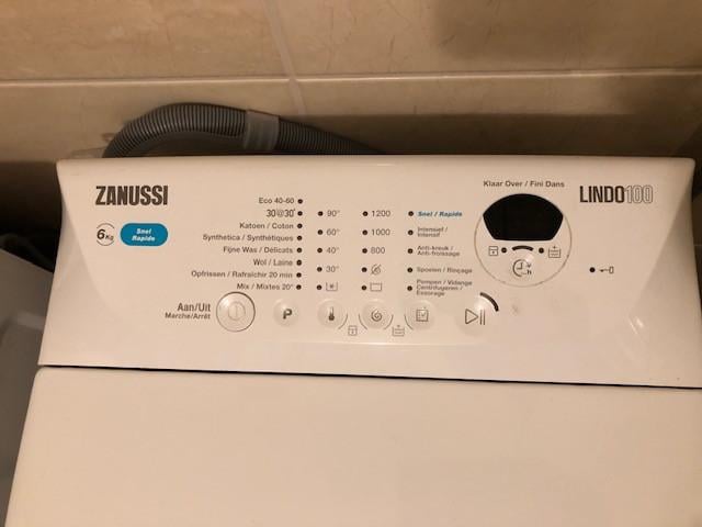 Zanussi wasmachine bovenlader