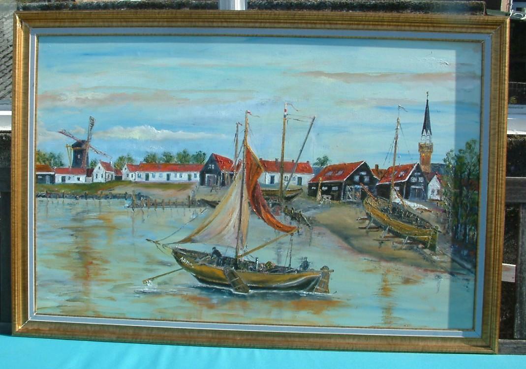 Haven met werf Arnemuiden 120 x 80 cn