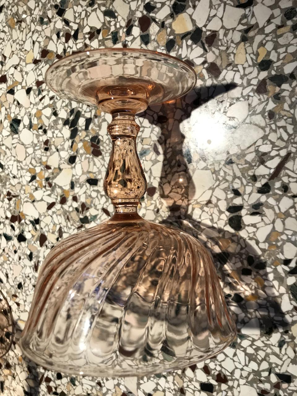 5  Arcoroc Franse roze champagnecoupes