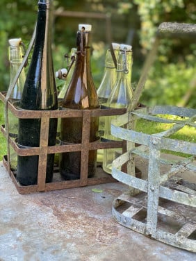 Tuin decoratie zink,glas,enz