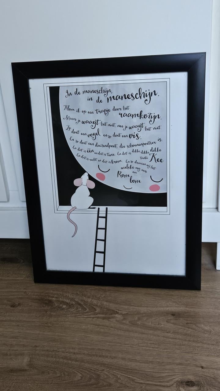 Mooie lijst voor op kinderkamer