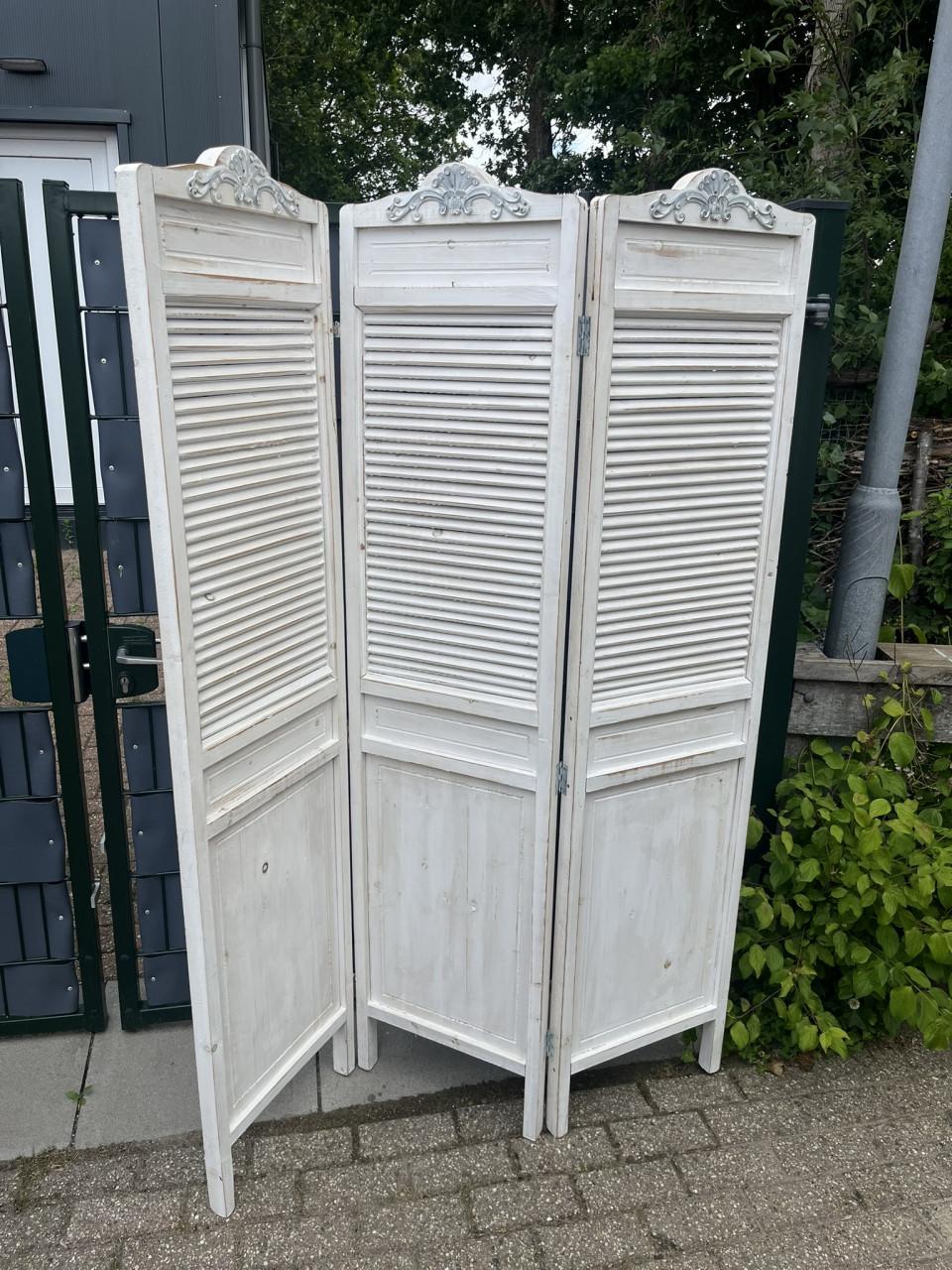 Kamerscherm van  HOUT Wit