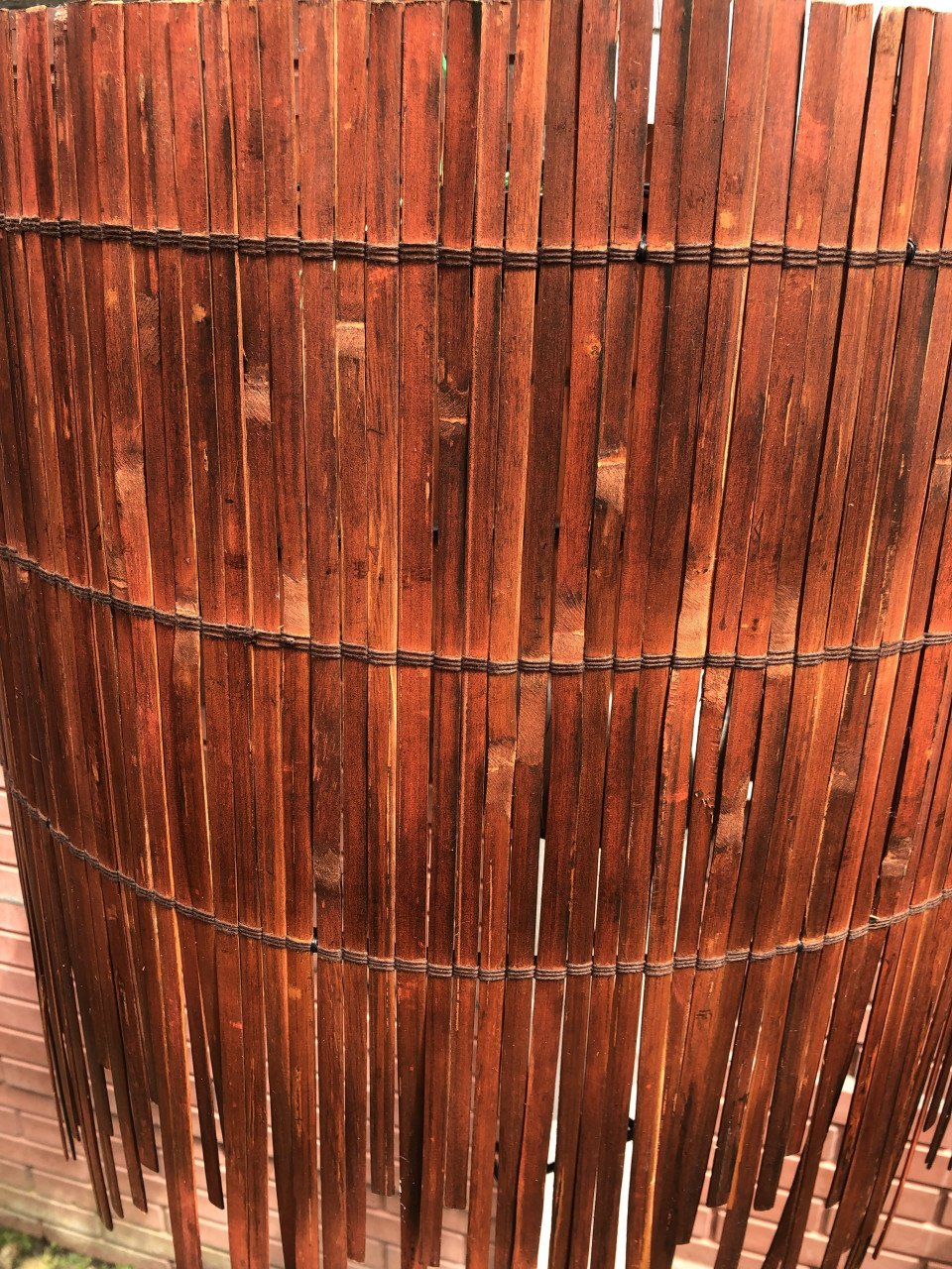 Bruine houten hanglamp!
