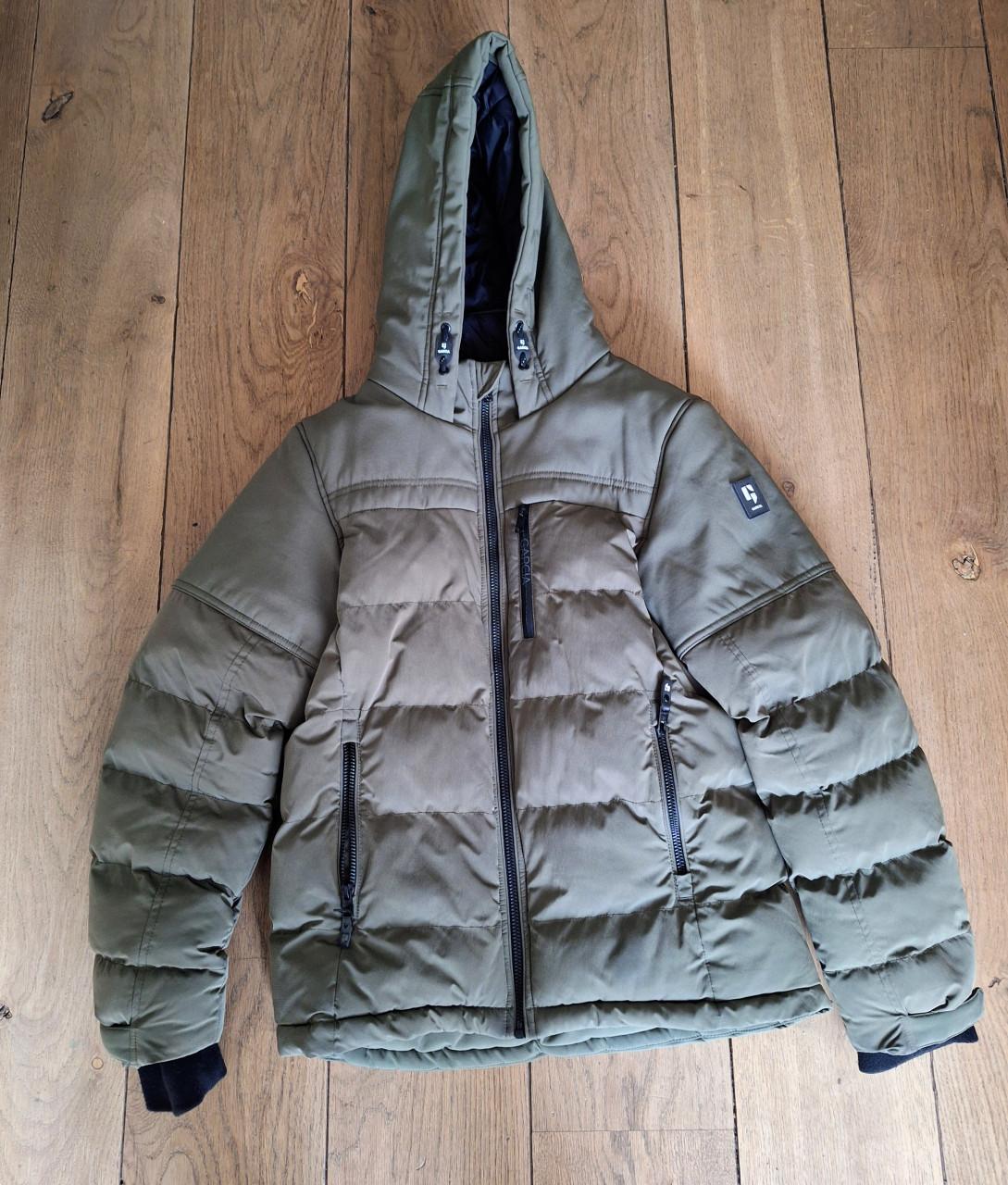 Garcia groene winterjas met capuchon maat 164-170