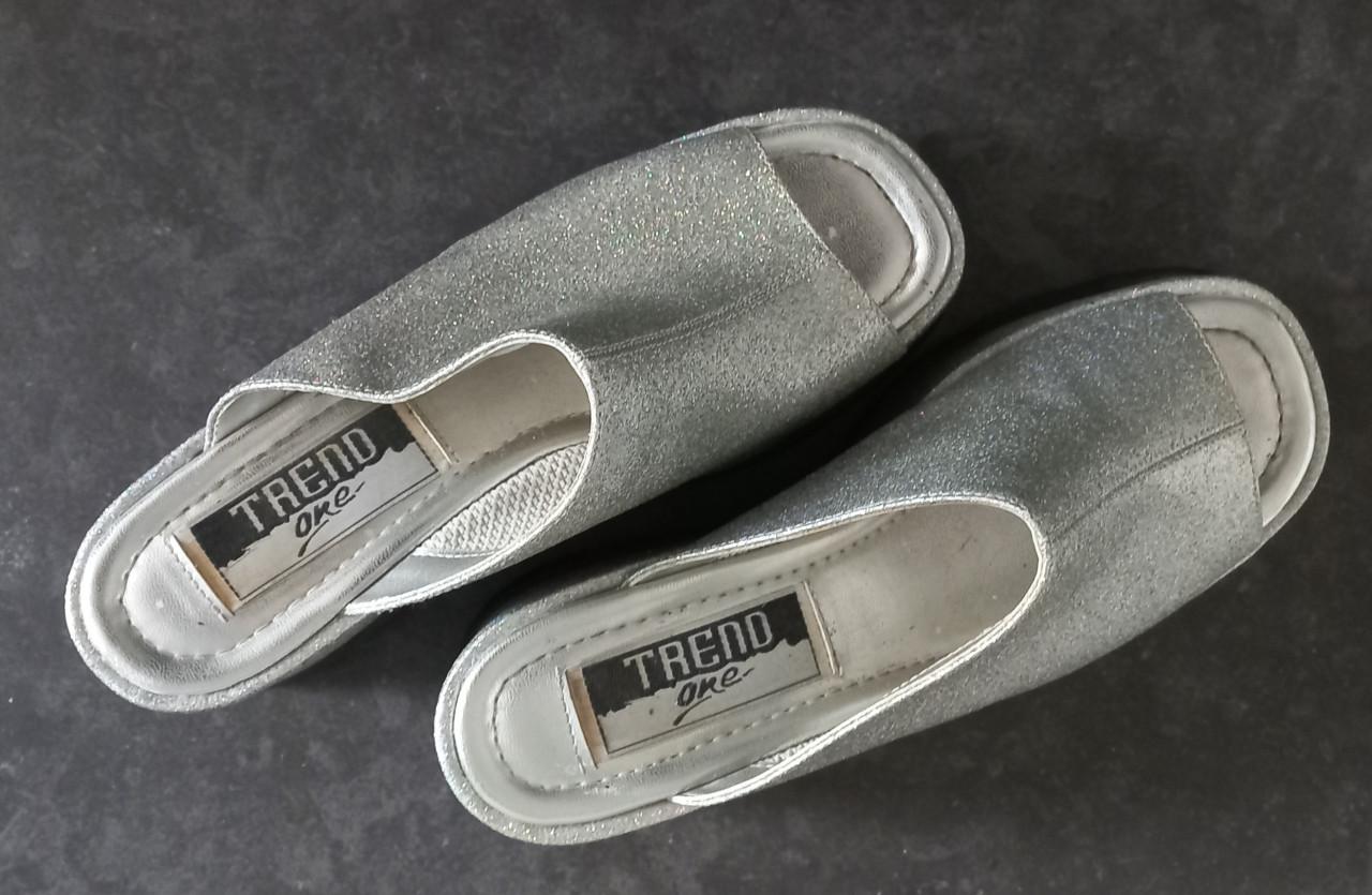 Vintage glitter plateau slippers 38 / 39