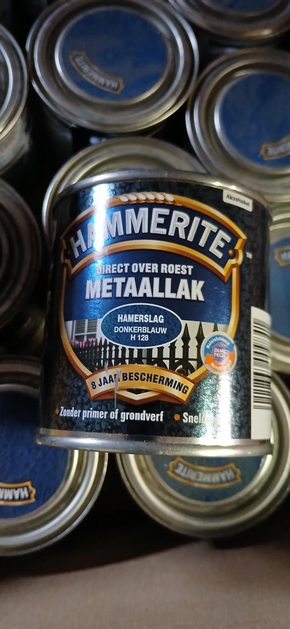 Hammerite metaallak 250ml in blauw rood groen zwart en wit