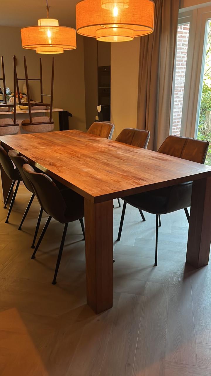 Eetkamertafel massief hout