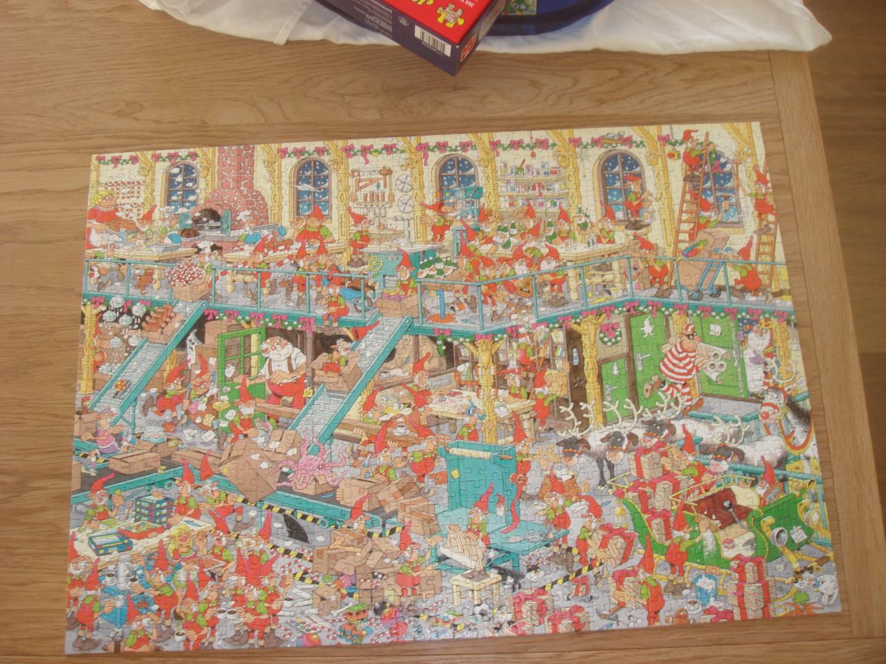 Te koop Complete Jan v Haasteren puzzel De fabriek van de Kerstman