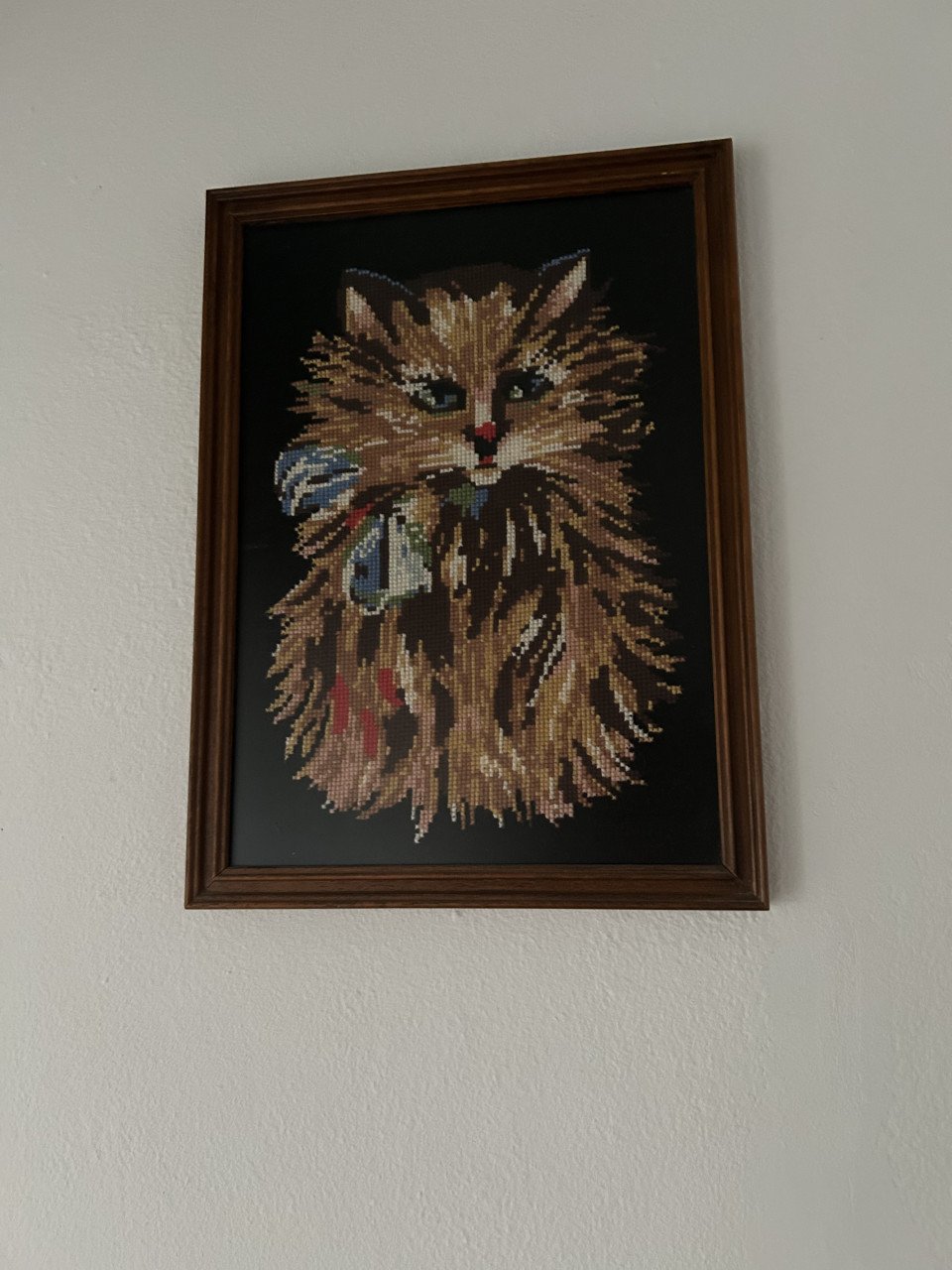 Leuke geborduurde kat