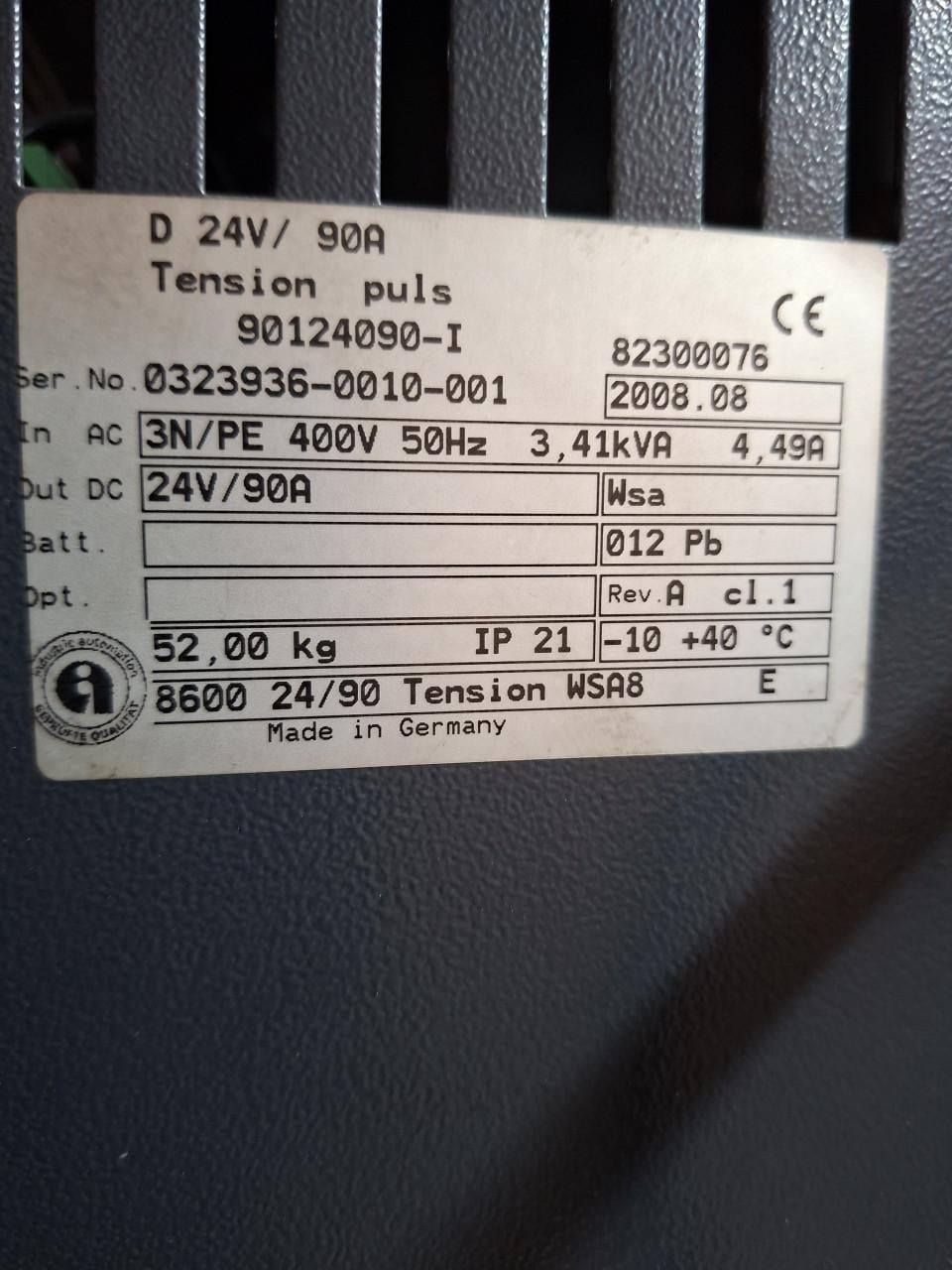 Acculader 24V 90Amp. Heftruck