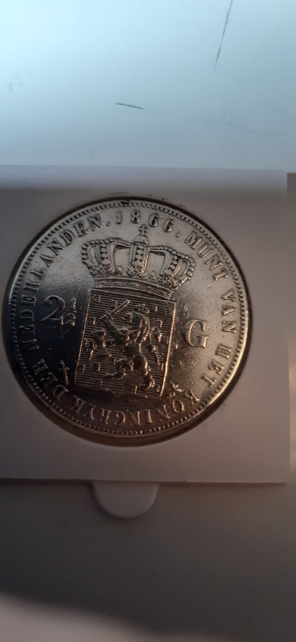 2.5 gulden willem 3 -1866
