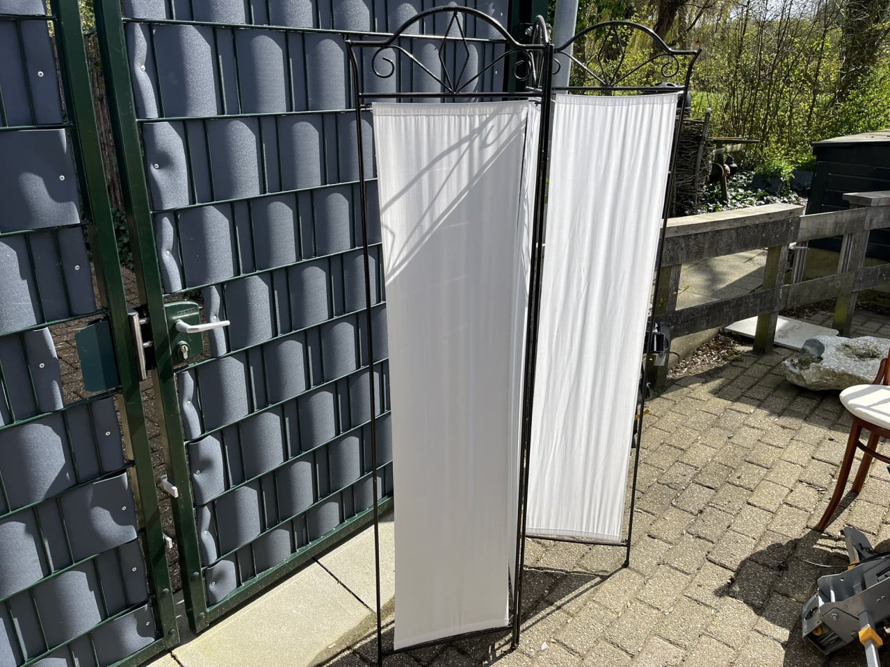 Kamerscherm, metalen frame