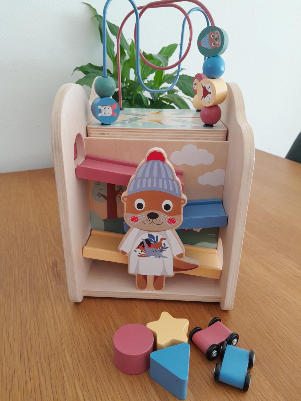 Houten speelkubus