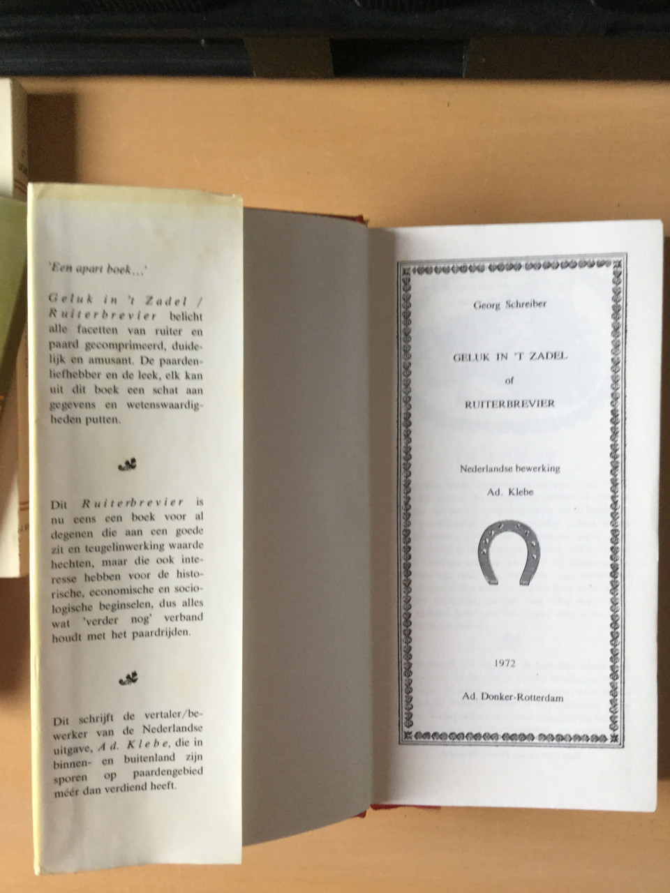 Geluk in ' t zadel Georg Schreiber