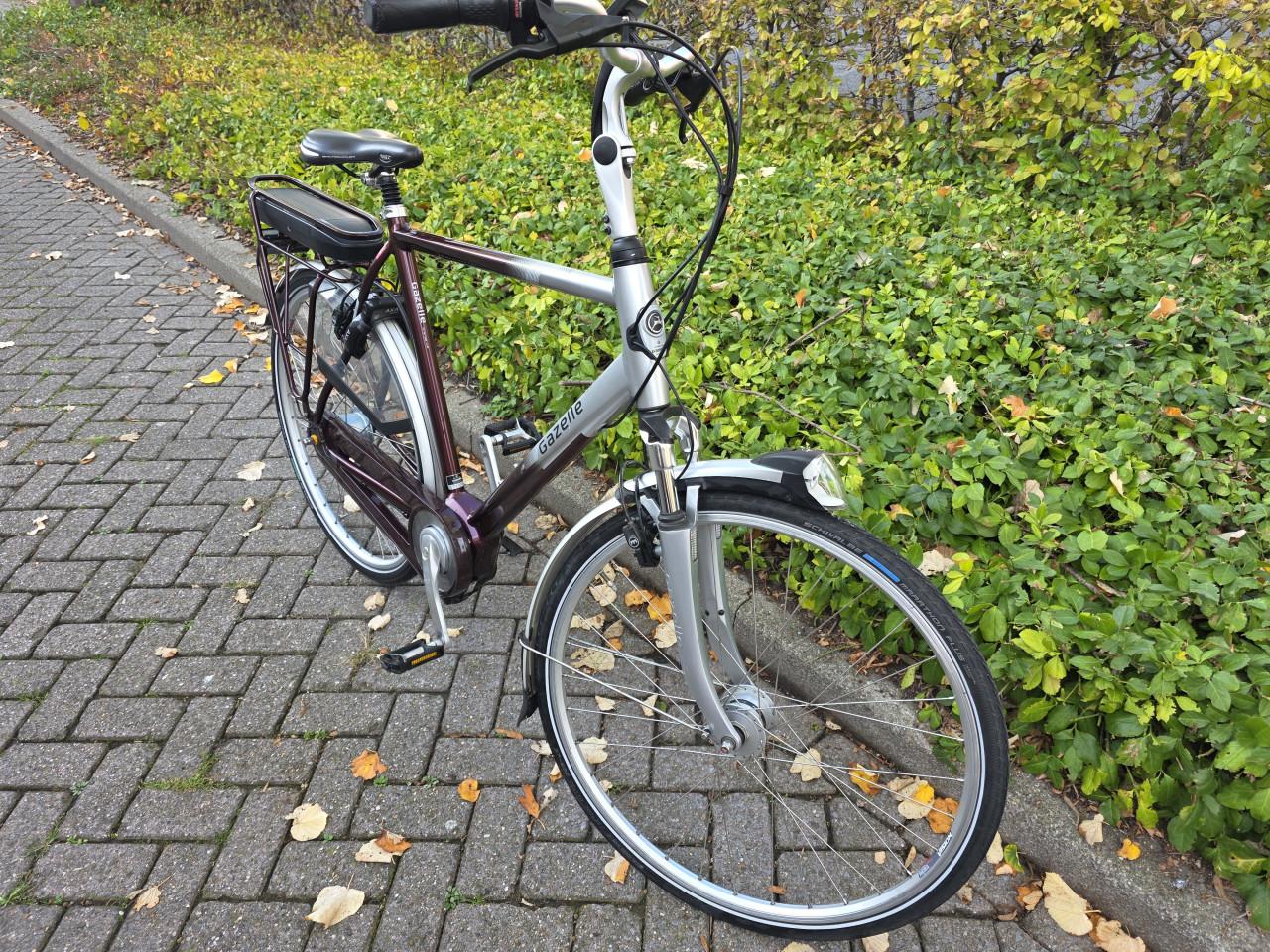 Schitterende Gazelle Orange elektrische heren fiets met middenmotor