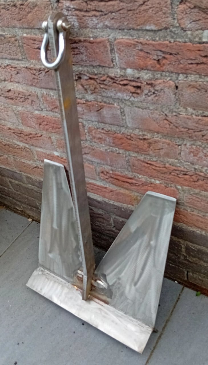 RVS klapanker. 75cm