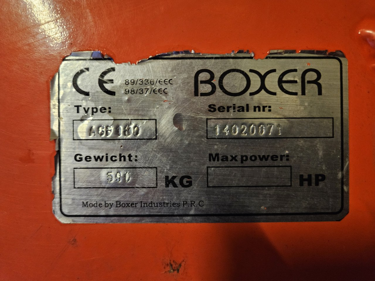 Boxer AGF klepelmaaier 180