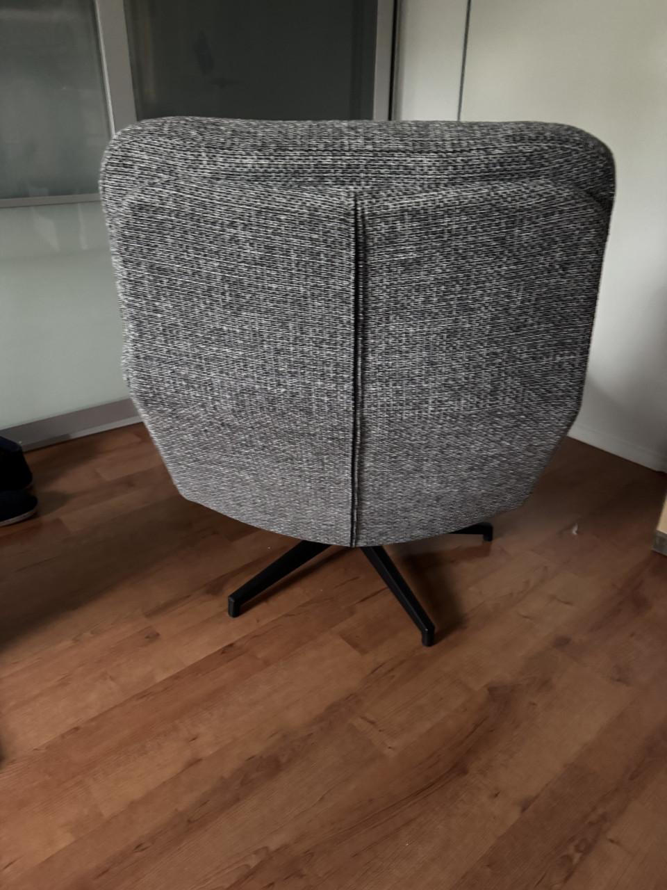 HAVBERG LEJDE grijs/zwart Fauteuil. (draaifauteuil)