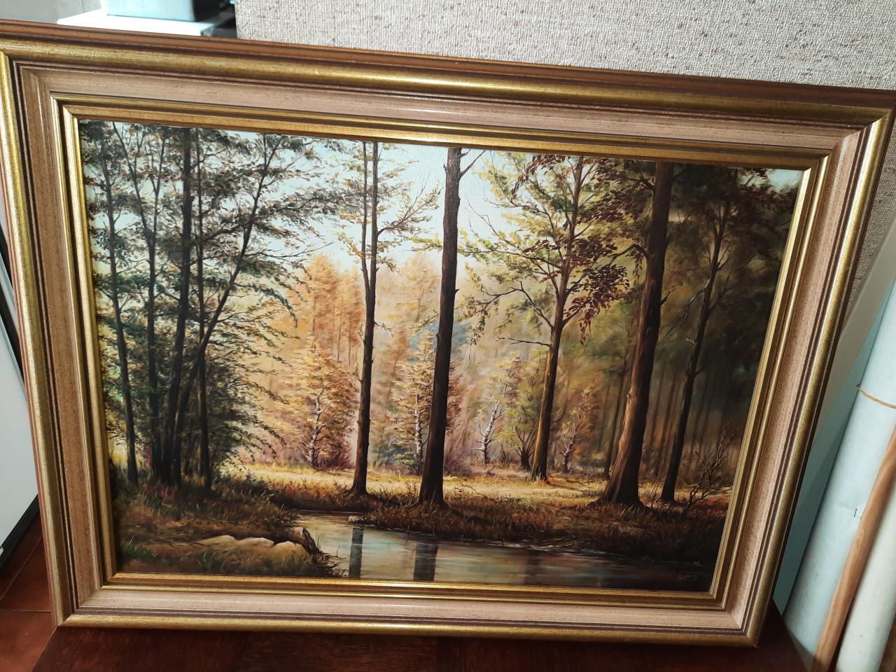 Schilderij landschap gereserveerd