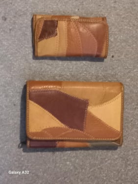Portemonnee en sleuteletui leder nieuw
