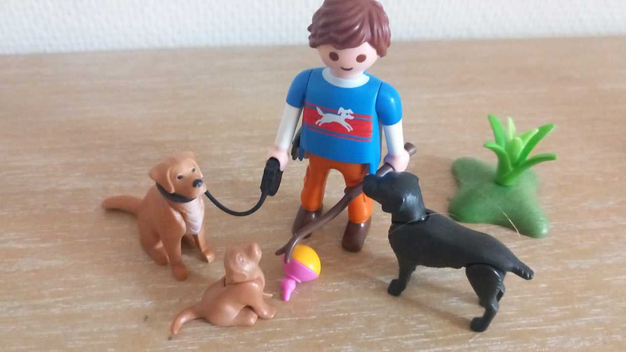 Playmobil hondjes met baasje setnr 9279