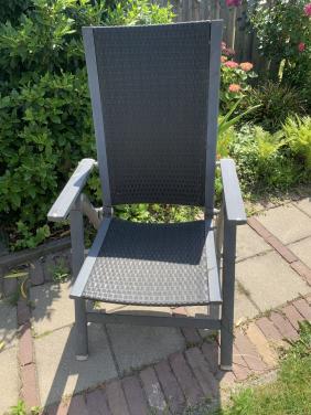 Zwarte tuinstoel
