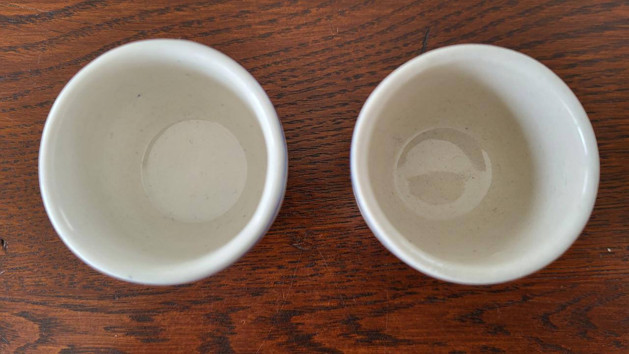 Set vintage eierdopjes Delfts Blauw