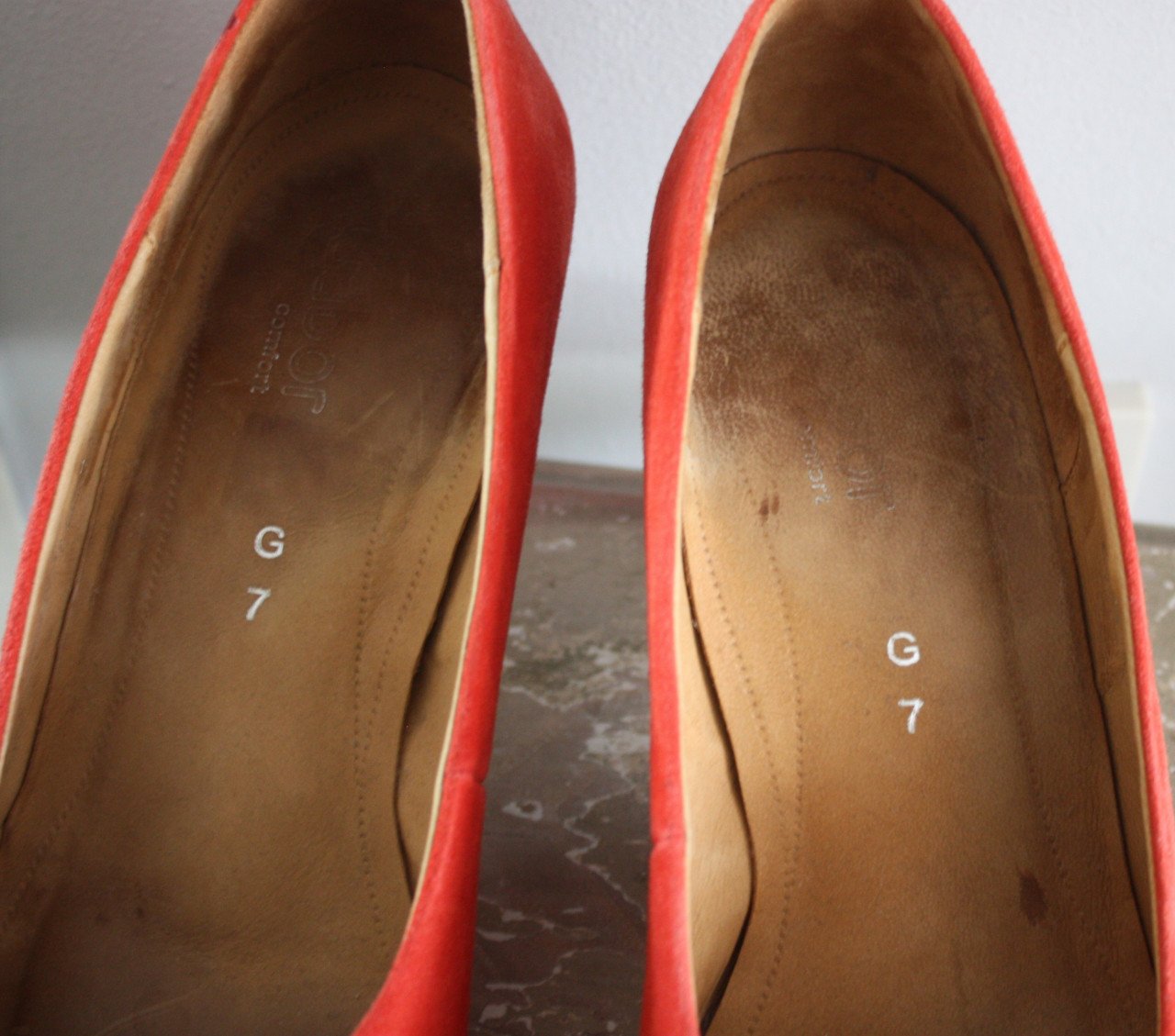 Rood oranje pumps met roze hal maat 7G