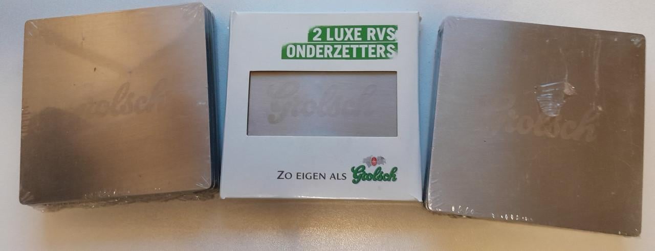 10 onderzetters van Grolsch.