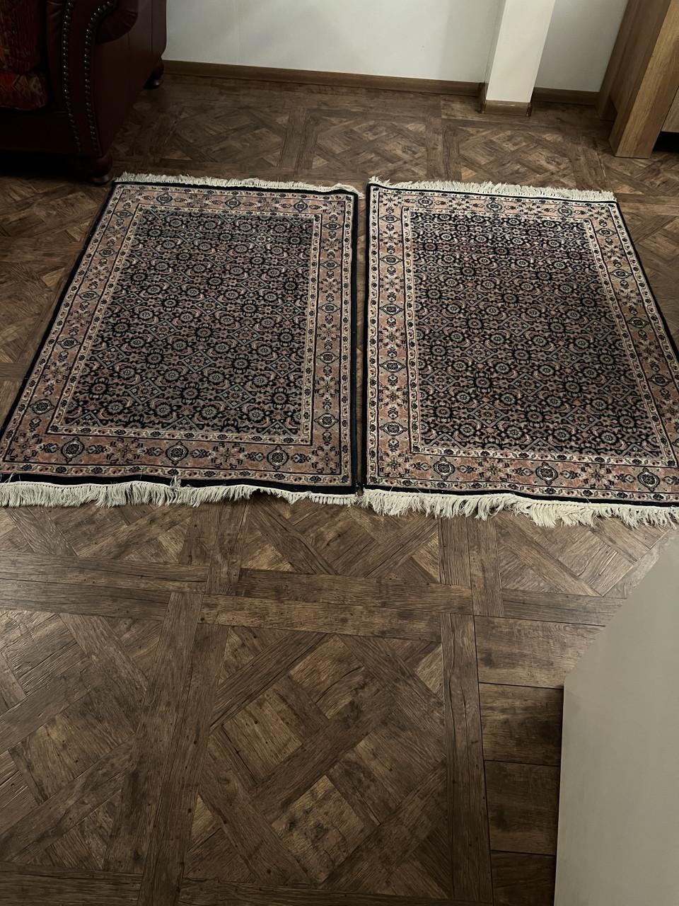 2x Perzisch tapijt handgeknoopt oosters vloerkleed wol vintage klassiek