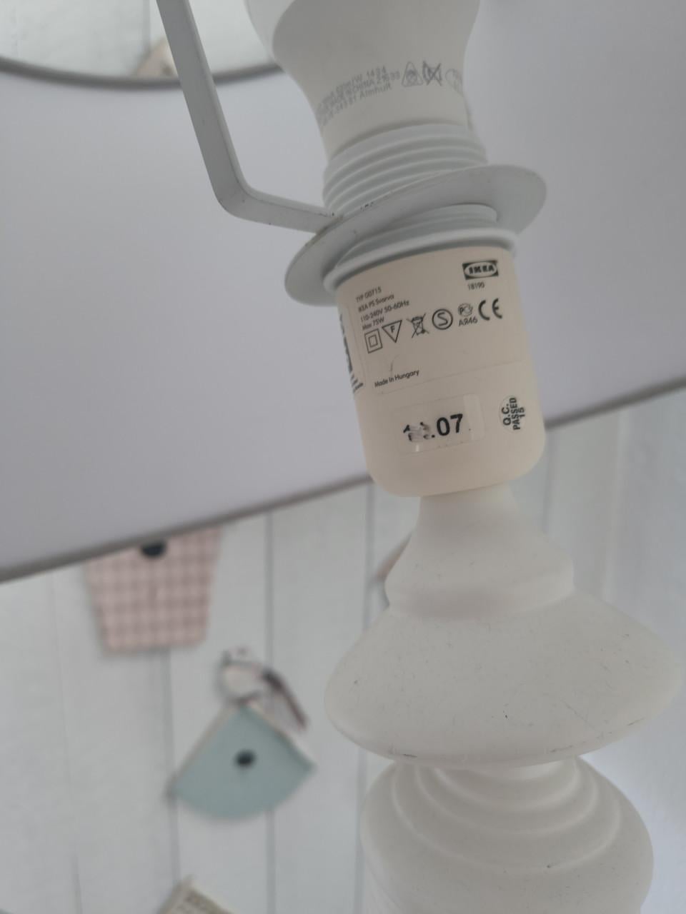 Unieke vintage IKEA lamp 18190 wit. Collectors item lamp.