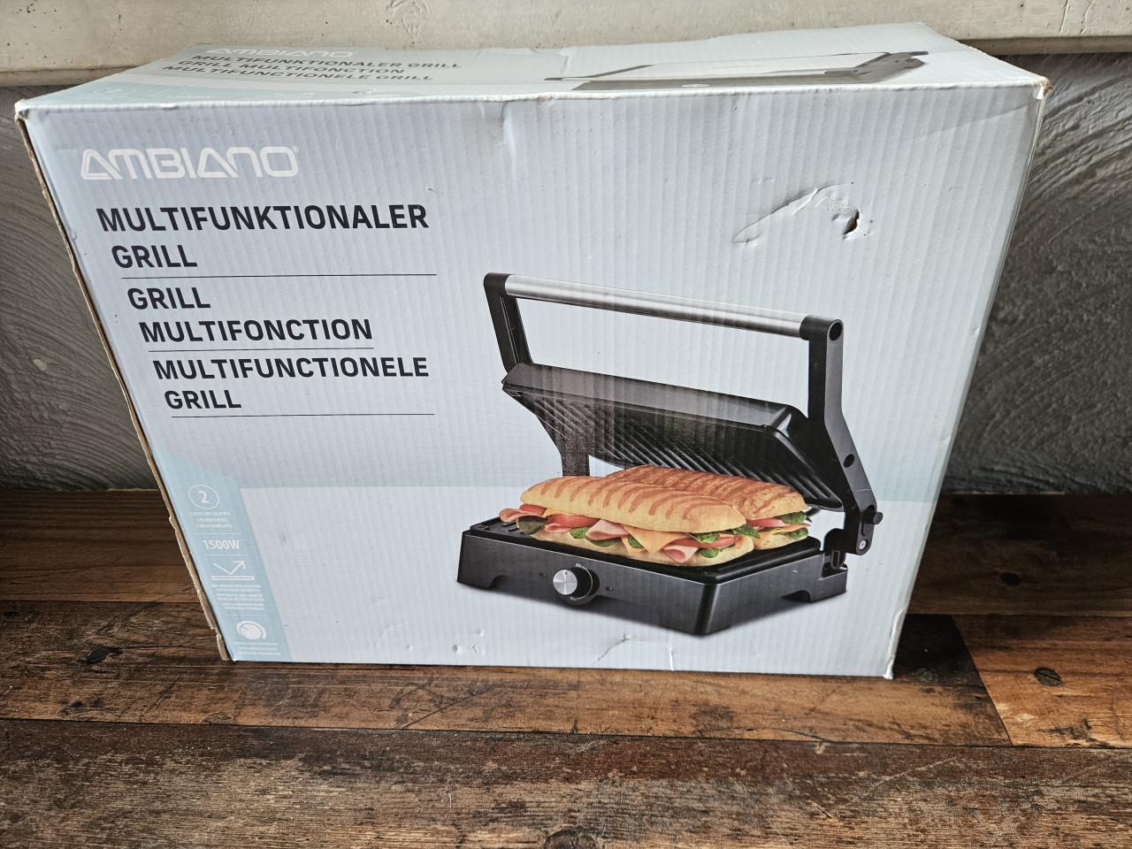 Ambiano Multifunctionele Contactgrill - Nieuw in doos
