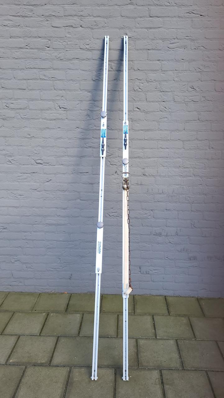 Alu profielen (250 cm) instelbaar met snelspanner