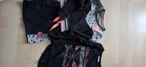 Jurk en longsleeve shirt glitter maat 122