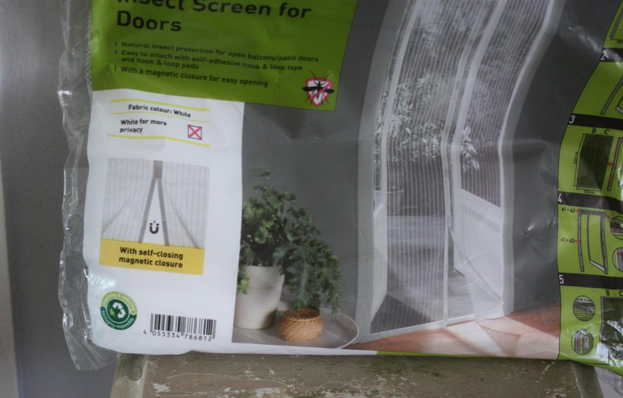 Nieuw in verpakking deur-vliegenhor 100x120cm
