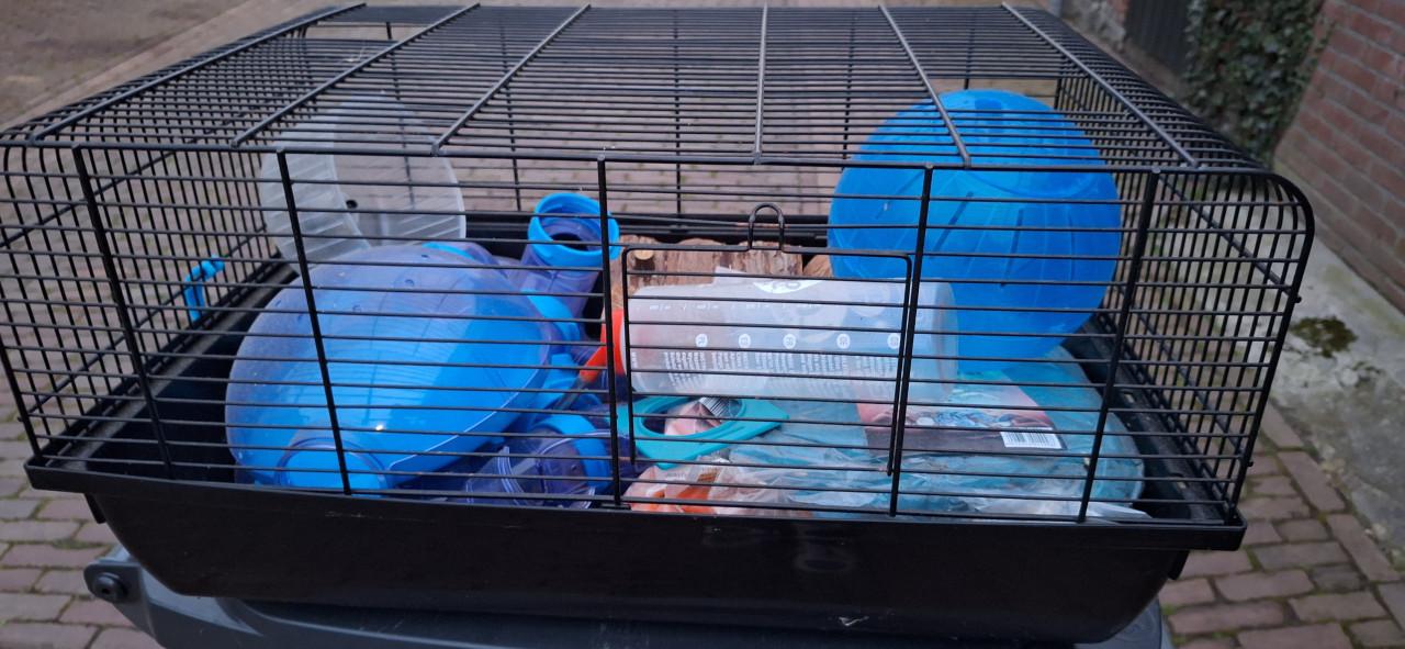 Hamsterkooi met toebehoren