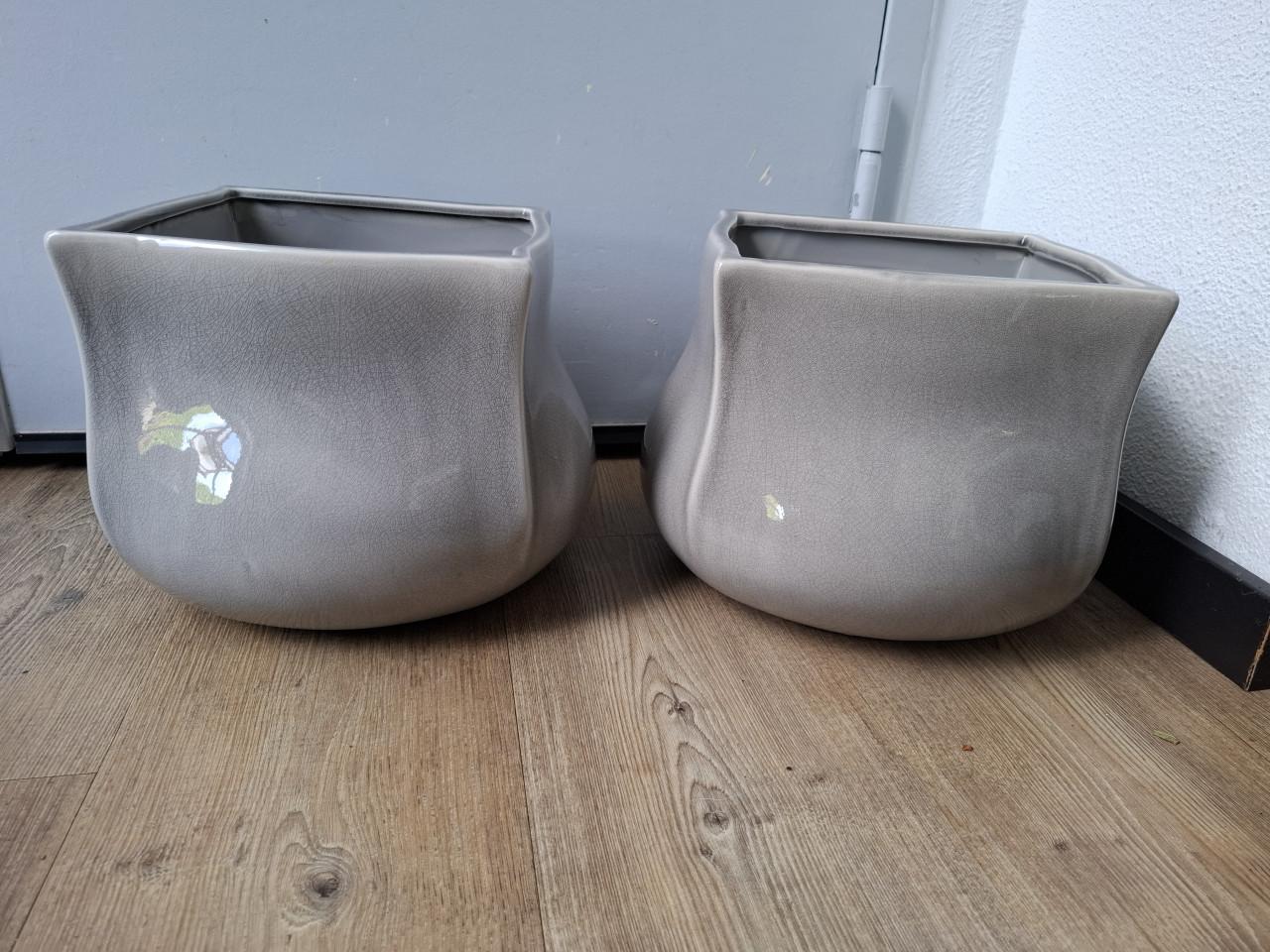 Twee prachtige bloempotten