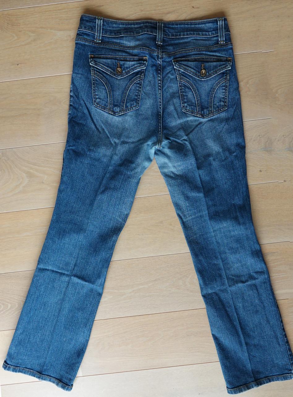DKNY designer jeans blauw stretch denim bootcut, maat 12